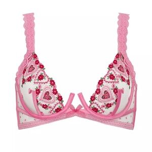 NWT Whimsical Garden Underwire Bra - 32D / Pink